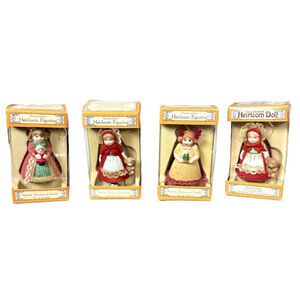 L'il Chimera Heirloom Doll Vintage Ornaments in box (Set of 4)